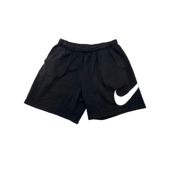 Men’s Nike Black White Logo Drawstring Sweatshorts - Size XL Pockets - Picture 1 of 3